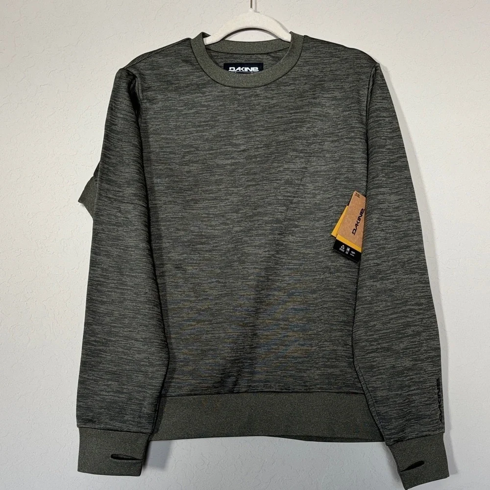 NWT Dakine Men's Sport Crewneck sweatshirt in Olive green and gray shades.Size L